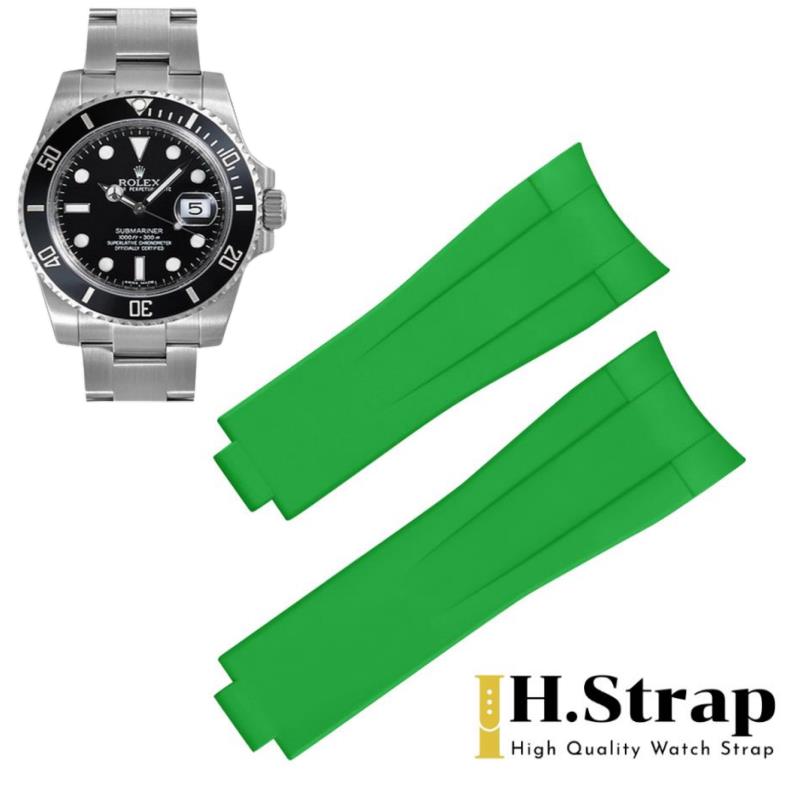 Submariner 41mm High Quality Rubber right Green